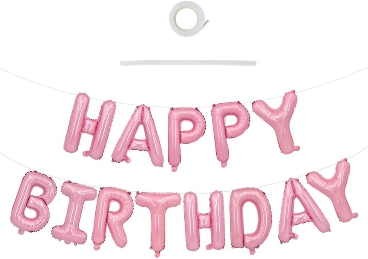 Colorful Celebrations: 16-Inch Mylar Foil Happy Birthday Balloons Banner - Eco-Friendly Decor for All Ages!